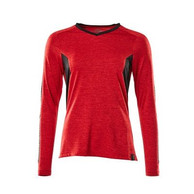 Mascot 18091-810 T-shirt, met lange mouwen signaal rood/zwart