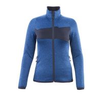 Mascot 18153-316 Fleecetrui dames met rits azur blauw/donker marine