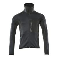 Fleecetrui met rits, moderne pasvorm | 17103-316 | 01009-donkermarine/zwart