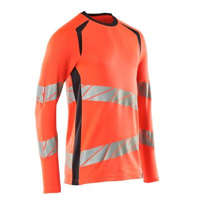 Foto van Mascot Accelerate Safe T-shirt, met lange mouwen | 19081-771 | 22210-hi-vis rood/donkermarine