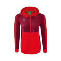 ERIMA Six Wings trainingsjack met capuchon Dames | rood/bordeaux | 1032216