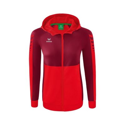 Foto van ERIMA Six Wings trainingsjack met capuchon Dames | rood/bordeaux | 1032216