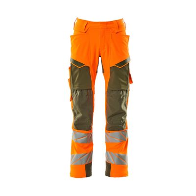 Mascot Accelerate Safe Broek met kniezakken | 19079-511 | 1433-hi-vis oranje/mosgroen Mascot Accelerate Safe Broek met kniezakken | 19079-511 | 1433-hi-vis oranje/mosgroen