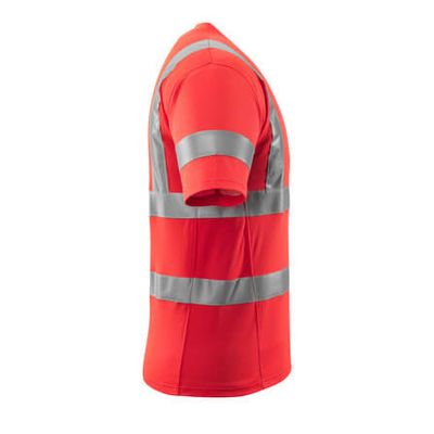 Foto van T-shirt, V-hals, klasse 2 | 18282-995 | 0222-hi-vis rood