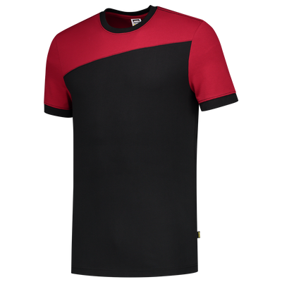 T-shirt Bicolor Naden | zwart/rood | 102006-0902 | TRICORP WORKWEAR