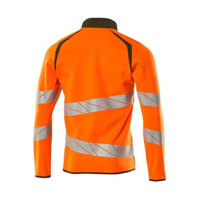 Foto van Mascot Accelerate Safe Sweatshirt met rits | 19184-781 | 1433-hi-vis oranje/mosgroen