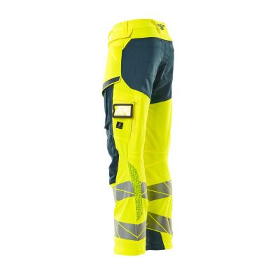 Foto van Mascot Accelerate Safe Broek met kniezakken | 19079-511 | 1744-hi-vis geel/donkerpetrol