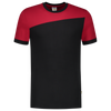 Afbeelding van T-shirt Bicolor Naden | zwart/rood | 102006-0902 | TRICORP WORKWEAR
