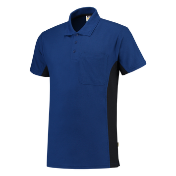 Foto van Poloshirt Bicolor Borstzak | korenblauw/marine | 202002-111 | TRICORP WORKWEAR