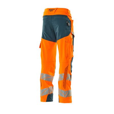 Foto van Mascot Accelerate Safe Broek met kniezakken | 19079-511 | 1444-hi-vis oranje/donkerpetrol