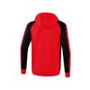 Afbeelding van ERIMA Six Wings trainingsjack met capuchon Unisex | rood/zwart | 1032253