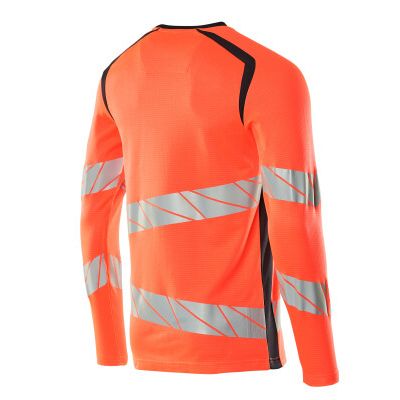 Foto van Mascot Accelerate Safe T-shirt, met lange mouwen | 19081-771 | 22210-hi-vis rood/donkermarine