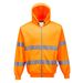 PortWest Hi-Vis Sweatshirt met rits en capuchon Oranje| B305