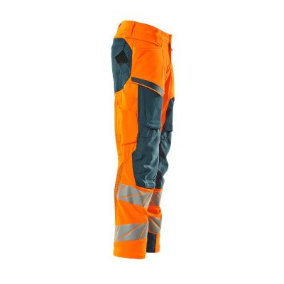 Foto van Mascot Accelerate Safe Broek met kniezakken | 19079-511 | 1444-hi-vis oranje/donkerpetrol