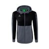 Afbeelding van ERIMA Six Wings trainingsjack met capuchon Dames | slate grey/zwart | 1032218