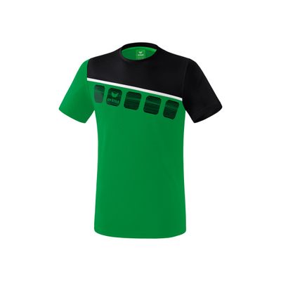 5-C T-shirt | smaragd/zwart/wit | 1081905