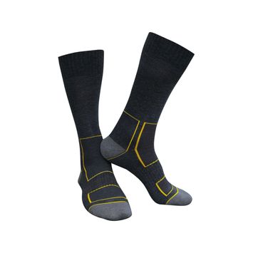 Foto van Dassy wollen sokken JUNO | 720002 | zwart/antracietgrijs