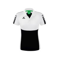 Six Wings polo Dames | zwart/wit | 1112221