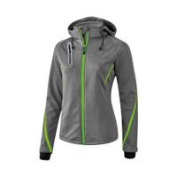 ERIMA Functioneel softshell jack Dames | grey melange/green gecko | 9060712