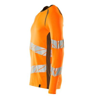 Foto van Mascot Accelerate Safe T-shirt, met lange mouwen | 19081-771 | 1433-hi-vis oranje/mosgroen