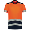Afbeelding van Poloshirt High Vis Bicolor | fluororanje/donkermarine | 203007-14010 | TRICORP SAFETY