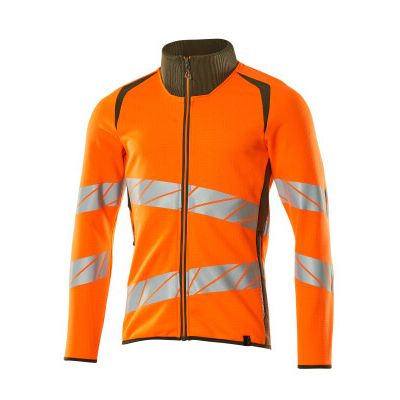 Foto van Mascot Accelerate Safe Sweatshirt met rits | 19184-781 | 1433-hi-vis oranje/mosgroen