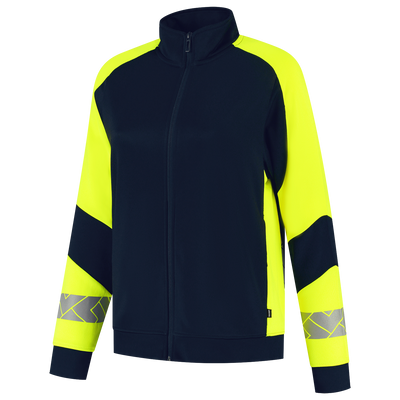 Sweatvest Reflective Redefined Dames | donkermarine/fluorgeel | 306115-01017 | TRICORP WORKWEAR Sweatvest Reflective Redefined Dames | donkermarine/fluorgeel | 306115-01017 | TRICORP WORKWEAR