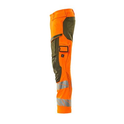 Foto van Mascot Accelerate Safe Broek met kniezakken | 19079-511 | 1433-hi-vis oranje/mosgroen