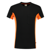 Afbeelding van T-shirt Bicolor Borstzak | zwart/oranje | 102002-0998 | TRICORP WORKWEAR