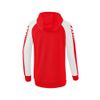 Afbeelding van ERIMA Six Wings trainingsjack met capuchon Dames | rood/wit | 1032226