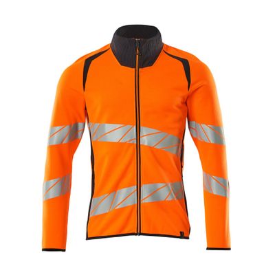 Mascot Accelerate Safe Sweatshirt met rits | 19184-781 | 14010-hi-vis oranje/donkermarine Mascot Accelerate Safe Sweatshirt met rits | 19184-781 | 14010-hi-vis oranje/donkermarine
