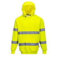 PortWest Hi-Vis Sweatshirt met Capuchon Geel| B304