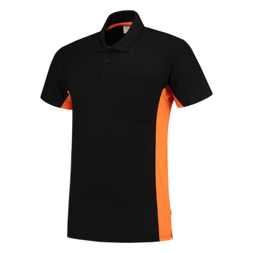 Foto van Poloshirt Bicolor Borstzak | zwart/oranje | 202002-0998 | TRICORP WORKWEAR