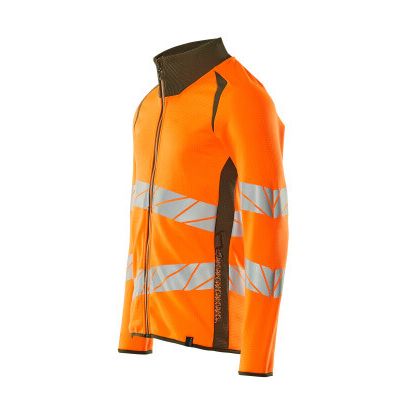 Foto van Mascot Accelerate Safe Sweatshirt met rits | 19184-781 | 1433-hi-vis oranje/mosgroen