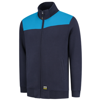 Foto van Sweatvest Bicolor Naden | donkermarine/turkoois | 302014-01087 | TRICORP WORKWEAR