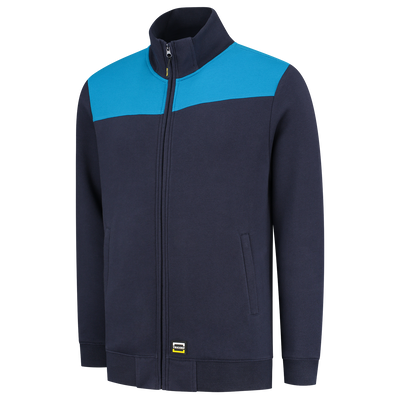 Sweatvest Bicolor Naden | donkermarine/turkoois | 302014-01087 | TRICORP WORKWEAR