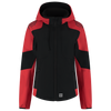 Afbeelding van Softshell Capuchon Bicolor Redefined Dames | zwart/helderrood | 406119-09202 | TRICORP WORKWEAR