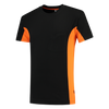 Afbeelding van T-shirt Bicolor Borstzak | zwart/oranje | 102002-0998 | TRICORP WORKWEAR