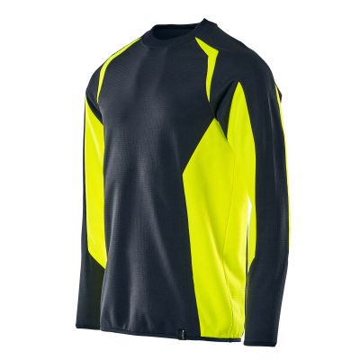 Foto van Mascot Accelerate Safe Sweatshirt | 22084-781 | 01017-donkermarine/hi-vis geel