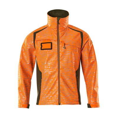 Foto van Mascot Accelerate Safe Softshell jas | 19202-291 | 1433-hi-vis oranje/mosgroen