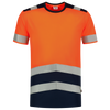 Afbeelding van T-shirt High Vis Bicolor | fluororanje/donkermarine | 103006-14010 | TRICORP SAFETY