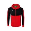 Afbeelding van ERIMA Six Wings trainingsjack met capuchon Unisex | rood/zwart | 1032253