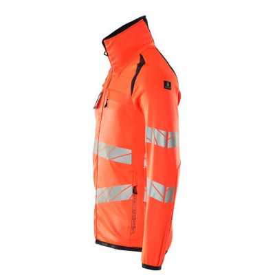 Foto van Mascot Accelerate Safe Fleecetrui met rits | 19103-315 | 22210-hi-vis rood/donkermarine