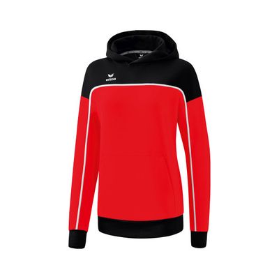 Erima Change sweatshirt met capuchon dames, rood/zwart/wit, 1072310