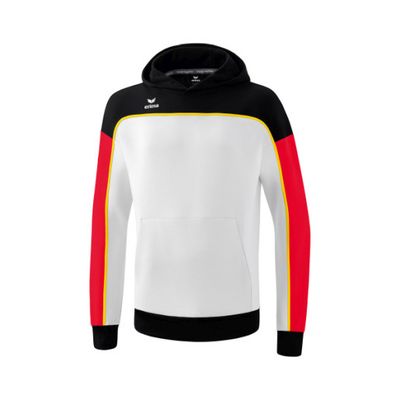 Erima Change sweatshirt met capuchon heren, wit/zwart/rood, 1072309