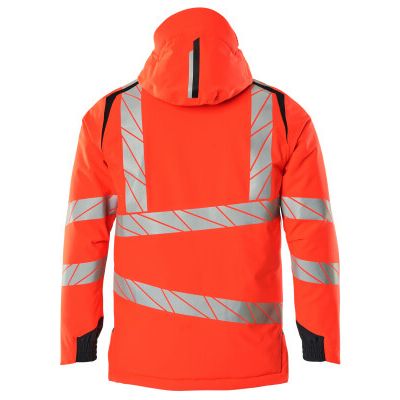 Foto van Mascot Accelerate Safe Winterjas | 19035-449 | 22210-hi-vis rood/donkermarine