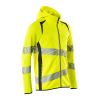 Afbeelding van Mascot Accelerate Safe Capuchontrui met rits | 19284-781 | 17010-hi-vis geel/donkermarine