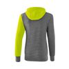 Afbeelding van 5-C sweatshirt met capuchon Dames | grey melange/lime pop/zwart | 1071917