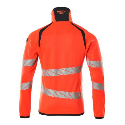 Foto van Mascot Accelerate Safe Fleecetrui met rits | 19103-315 | 22210-hi-vis rood/donkermarine