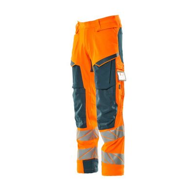 Foto van Mascot Accelerate Safe Broek met kniezakken | 19079-511 | 1444-hi-vis oranje/donkerpetrol